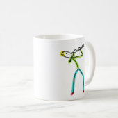 Clarinet Stickman Kaffeetasse (VorderseiteRechts)