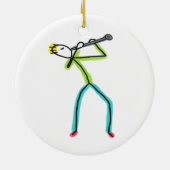 Clarinet Stickman Keramik Ornament (Hinten)