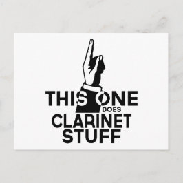 Clarinet Stuff - Funny Clarinet Music Postkarte