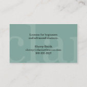 Clarinet Teacher Player Music Studio Musician Visitenkarte (Rückseite)