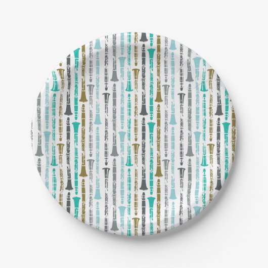 Clarinet Themed Pappteller (Vorderseite)