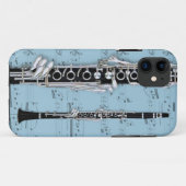 Clarinet- u. Notenentelefonkasten. Auswahlfarbe Case-Mate iPhone Hülle (Rückseite (Horizontal))