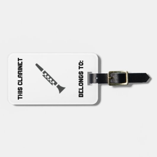 Clarinet-Umbau-Nr. Gepäckanhänger (Vorderseite horizontal)