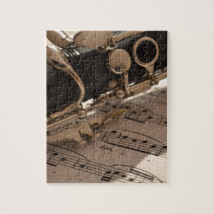 Clarinet und Musik-Blätter Puzzle