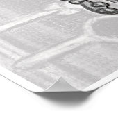 Clarinet Upper Joint in Charcoal Music Art Print Poster (Ecke)