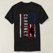 Clarinet US Flag Clarinetist T-Shirt (Design vorne)