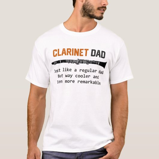 Clarinet-Vater-lustiges marschierendes T-Shirt (Vorderseite)