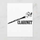 Clarinet Vector Swirl Design Postkarte (Vorderseite)