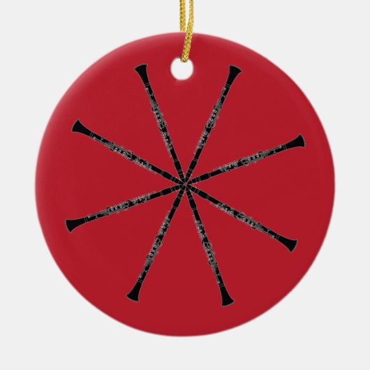 Clarinet-Verzierung Keramikornament (Vorne)