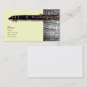 Clarinet-Visitenkarte für ClarinetCentral.com Visitenkarte (Vorne/Hinten)