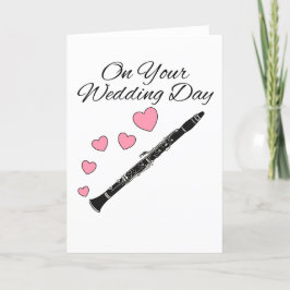 Clarinet Wedding Card Woodwind Musiker Dankeskarte