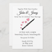 Clarinet Wedding Einladung Clarinetist Musicians (Vorne/Hinten)