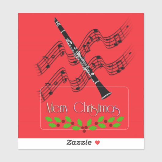 Clarinet Weihinet Aufkleber (Blatt)