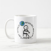 Clarinet-Welt rotiert herum Kaffeetasse (Links)