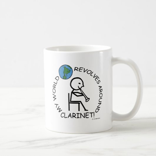 Clarinet-Welt rotiert herum Kaffeetasse (Rechts)