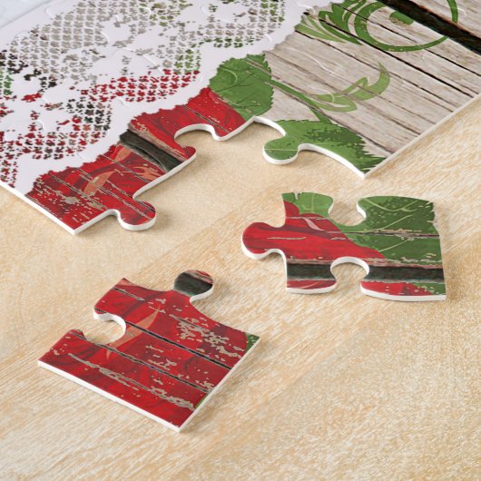 Clarinet Wood Lace Rustikale Rose Musik Puzzle (Seite)