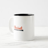 Clarinet Zweifarbige Tasse (Vorderseite Links)