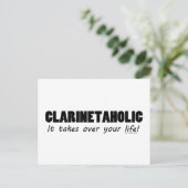 Clarinetaholic Postkarte (Stehend Vorderseite)