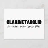 Clarinetaholic Postkarte (Vorderseite)