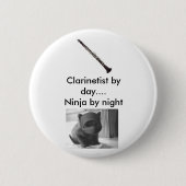 Clarinetist Ninja Button (Vorderseite)