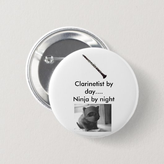 Clarinetist Ninja Button (Vorne & Hinten)