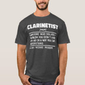 Clarinetist Noun Clarinet Player Musical Instudium T-Shirt (Vorderseite)