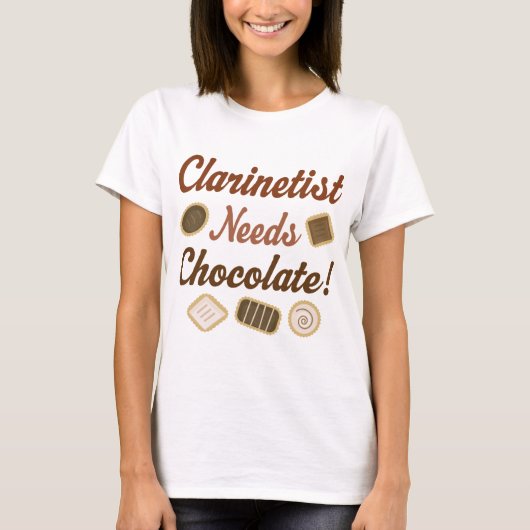 Clarinetist-Schokolade T-Shirt (Vorderseite)