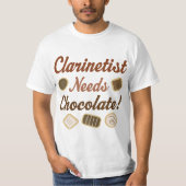 Clarinetist-Schokolade T-Shirt (Vorderseite)