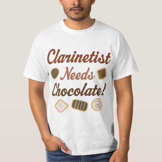 Clarinetist-Schokolade T-Shirt (Vorderseite)