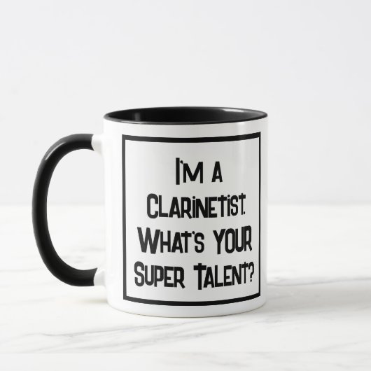 Clarinetist Super Talent. Zwei Tone-Kaffee-Tasse Tasse (Links)