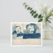 Clarinetist und Piccolo Player, Vincent van Gogh Postkarte (Stehend Vorderseite)