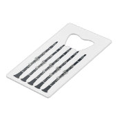 Clarinets Geldbeutel Flaschenöffner (Rückseite Schrägansicht)