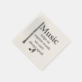 Clarinets Music hilft uns Express Worte in der Küc Serviette (Ecke)