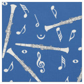 Clarinets Musiknotens Pattern Stoff (Nahaufnahme)