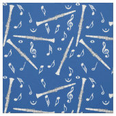 Clarinets Musiknotens Pattern Stoff (Muster)