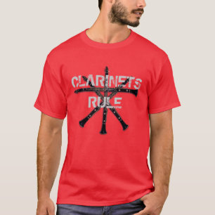 Clarinets-Regel auf dunklen T - Shirts