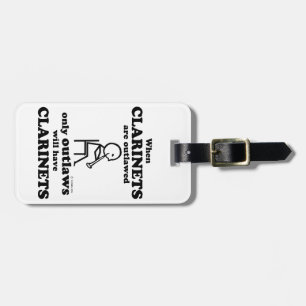 Clarinets verboten gepäckanhänger