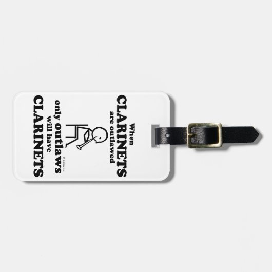 Clarinets verboten gepäckanhänger (Vorderseite horizontal)