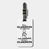 Clarinets verboten gepäckanhänger (Vorderseite vertikal)