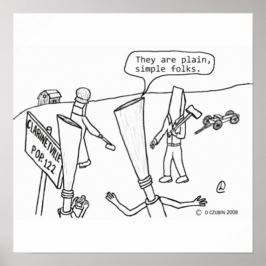 Clarinetville White Poster (Vorne)