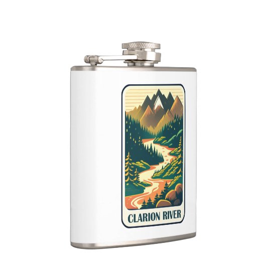 Clarion River Pennsylvania Colors Flachmann (Rechts)