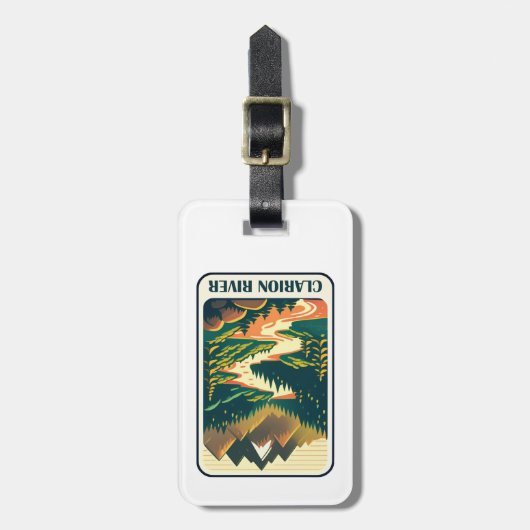 Clarion River Pennsylvania Colors Gepäckanhänger (Vorderseite vertikal)