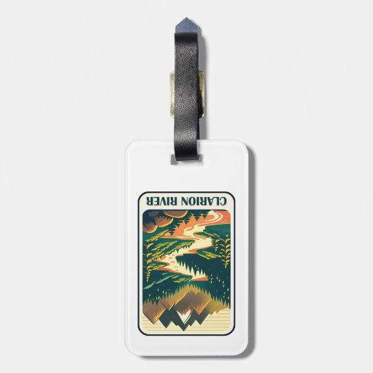 Clarion River Pennsylvania Colors Gepäckanhänger (Rückseite vertikal)