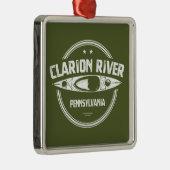 Clarion River Pennsylvania Kayaking Ornament Aus Metall (Rechts)