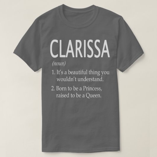 Clarissa Name Geschenk 163 T-Shirt (Design vorne)