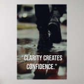 Clarity Creates Confidence Mindset Quote Poster (Vorne)