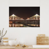 Clark Bridge bei Nacht Poster (Küche)