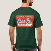Clark-Bruder-dunkler T - Shirt mit weißer (Rückseite)