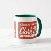 Clark-Bruder-Kaffee-Tasse, Grün und Rot Tasse (VorderseiteRechts)