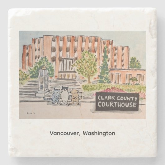Clark County Courthouse Steinuntersetzer (Vorderseite)